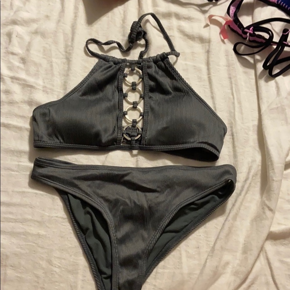 Dark green bikini set
